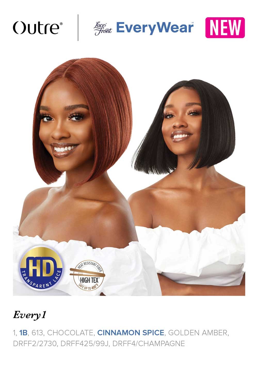 Outre Synthetic Pre-Plucked HD Transparent Lace Front Wig Every 1 - Elevate Styles