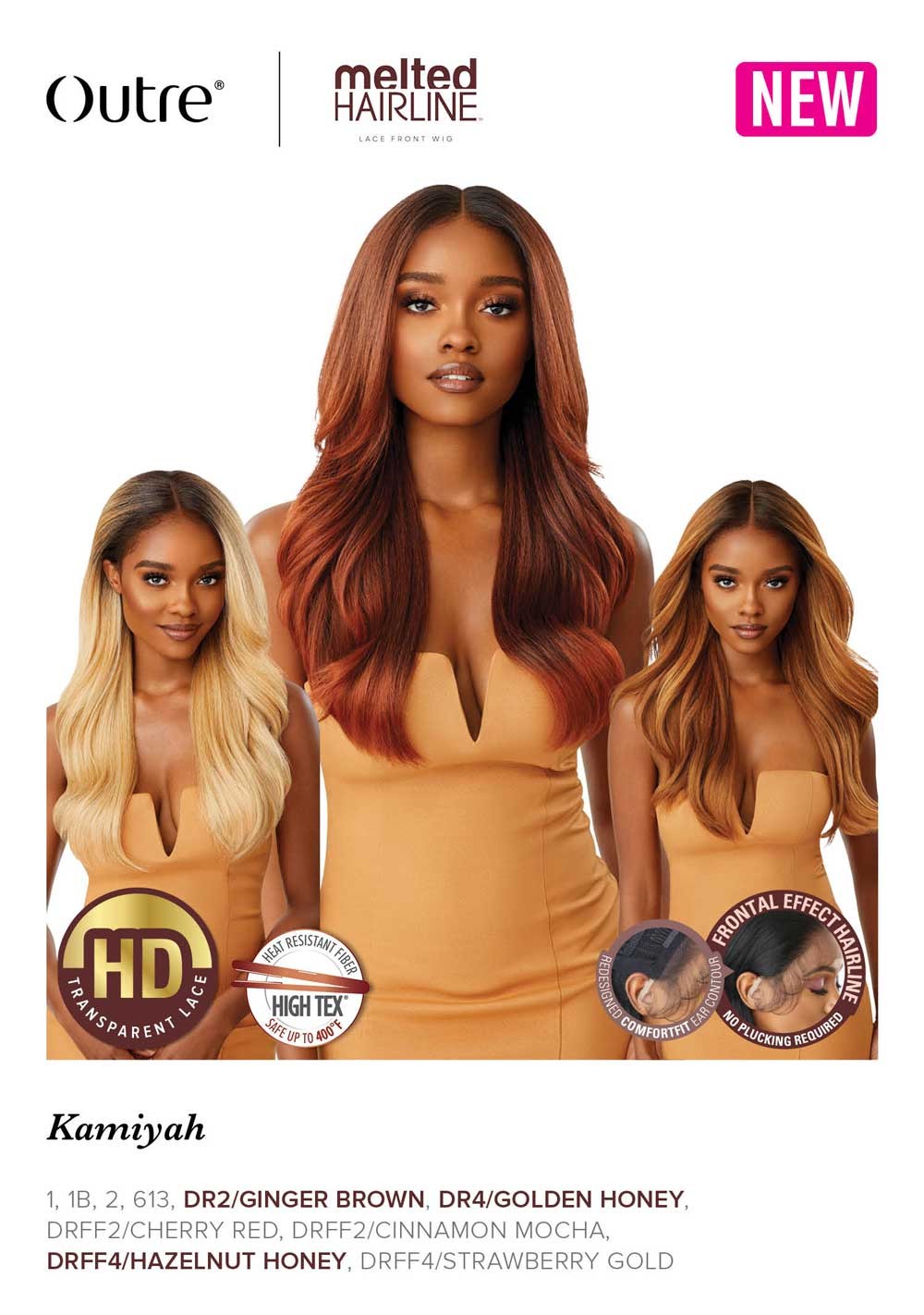 Outre Synthetic Melted Hairline HD Lace Front Wig Kamiyah - Elevate Styles