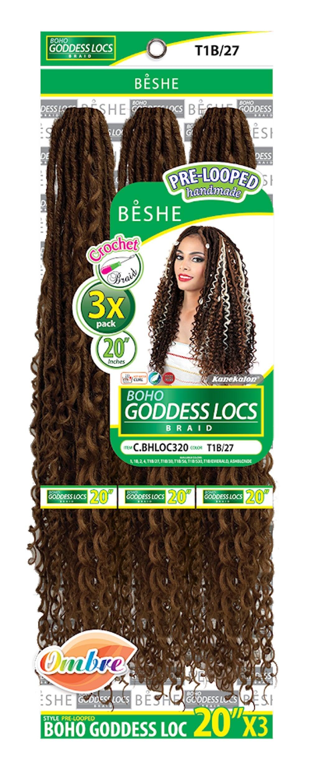 Beshe Crochet 3x Braid Pre-Looped Bulk 20" Boho Goddess Locs C.BHLOC320 - Elevate Styles