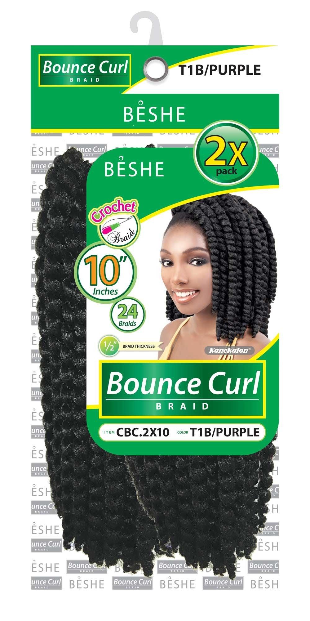 Beshe Crochet 2x Braid Pre-Looped Crochet Braid Bounce Curl 10" CBC.2x10 - Elevate Styles