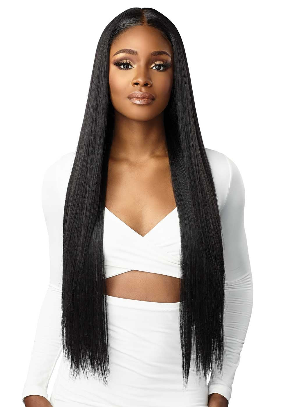 Sensationnel Butta Lace Human Hair Blended Pre-Plucked HD Lace Front Wig Butta Straight 32" - Elevate Styles