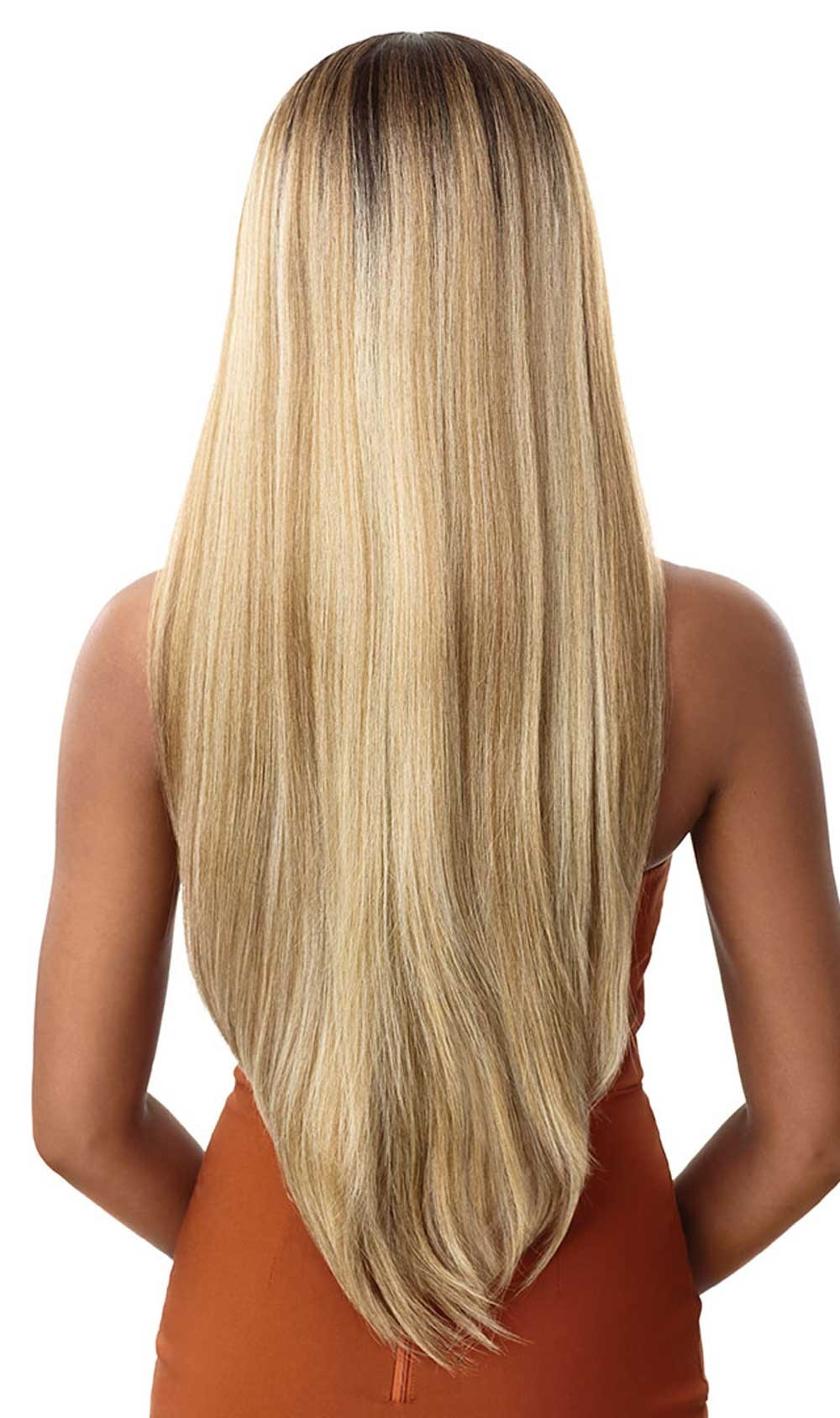 Outre Melted Hairline Collection - HD Swiss Straight Yaki Lace Front Wig Eliana - Elevate Styles