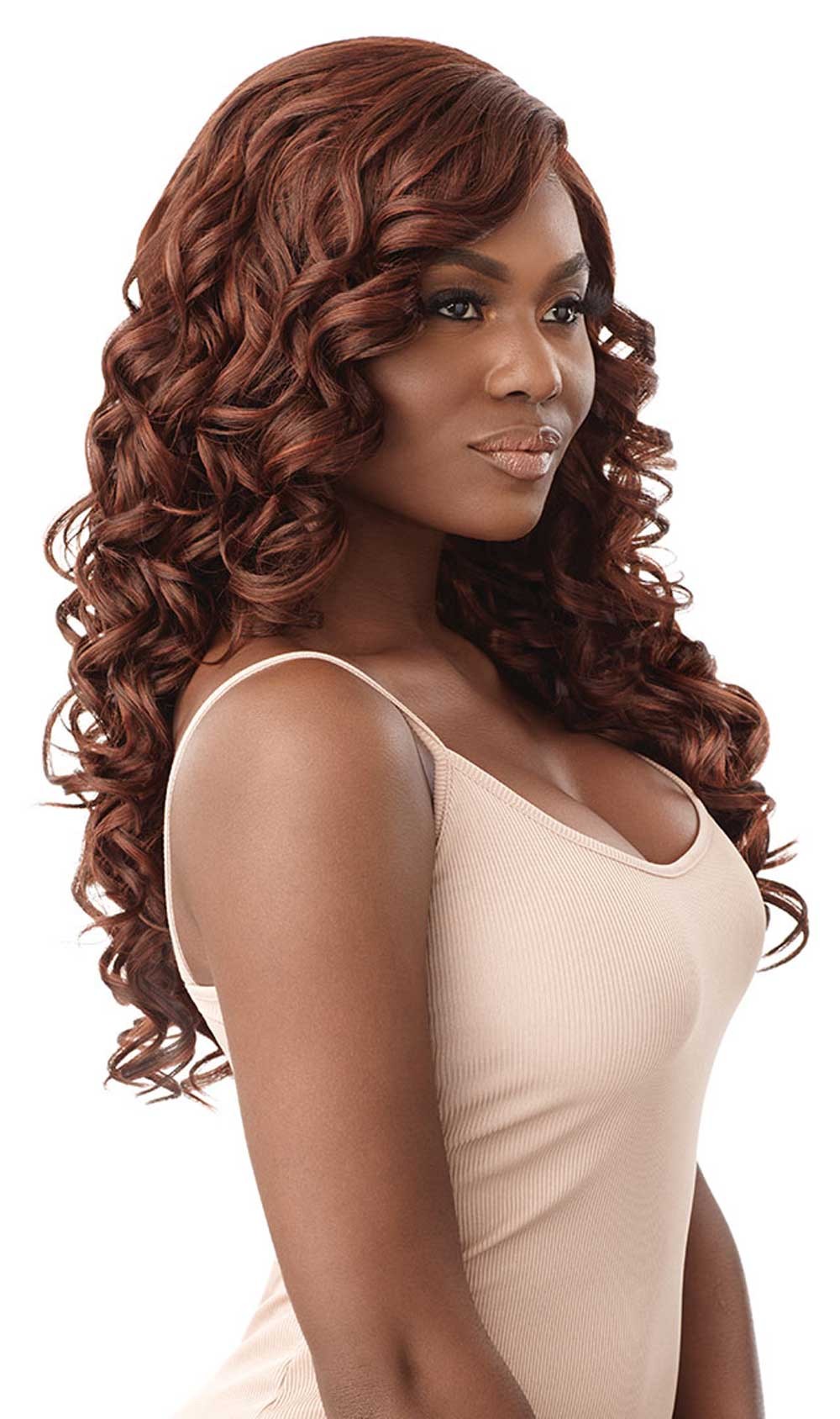 Outre Synthetic Curly HD Transparent Lace Front Wig Angelique - Elevate Styles