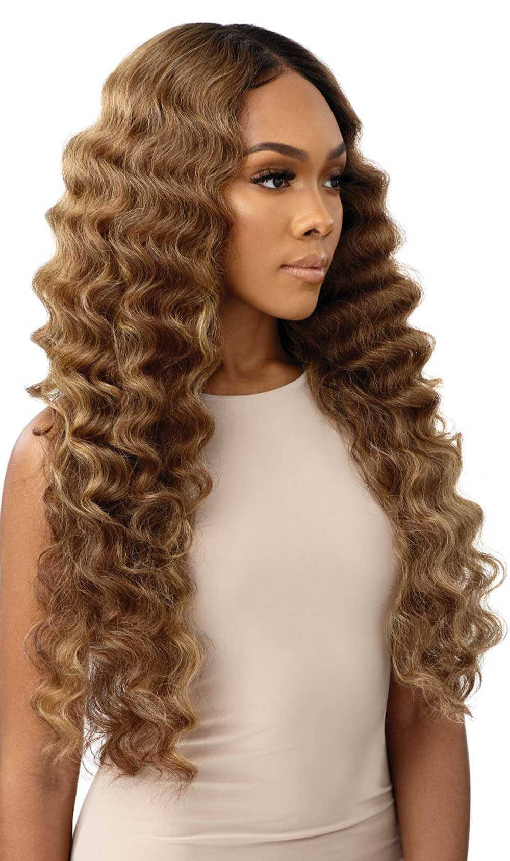 Outre Melted Hairline Collection - HD Swiss Layered Wavy Yaki Lace Front Wig Briallen - Elevate Styles