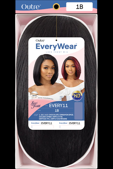 Outre Synthetic Pre-Plucked HD Transparent Lace Front Wig Every 11 - Elevate Styles