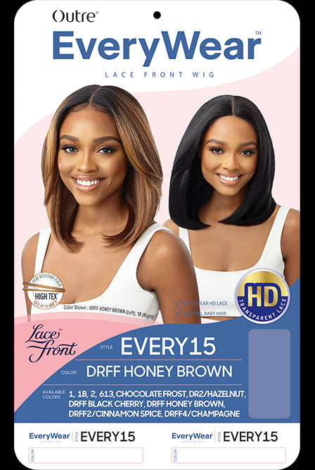 Outre Synthetic Pre-Plucked HD Transparent Lace Front Wig Every 15 - Elevate Styles