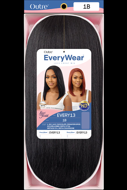 Outre Synthetic Pre-Plucked HD Transparent Lace Front Wig Every 13 - Elevate Styles