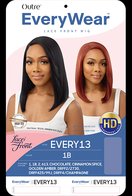 Outre Synthetic Pre-Plucked HD Transparent Lace Front Wig Every 13 - Elevate Styles