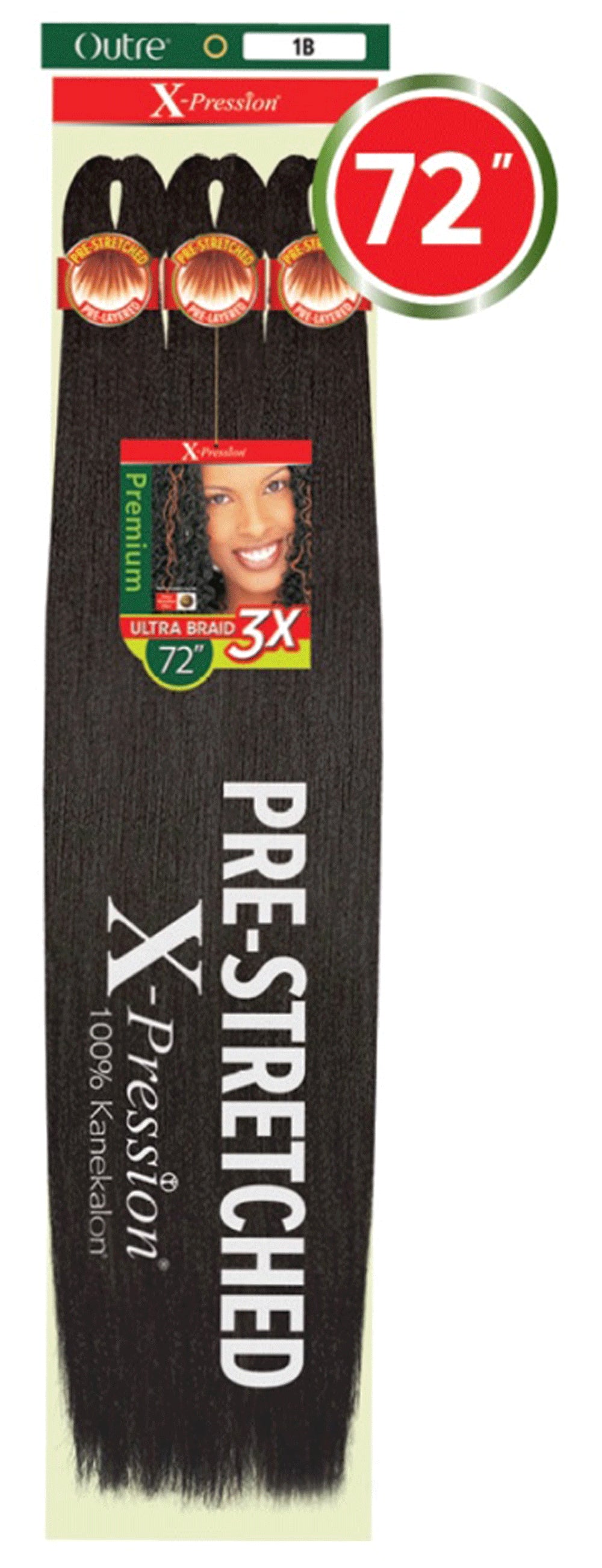 Outre X-Pression Pre-Stretched Braid 72" 3x Braiding Hair - Elevate Styles