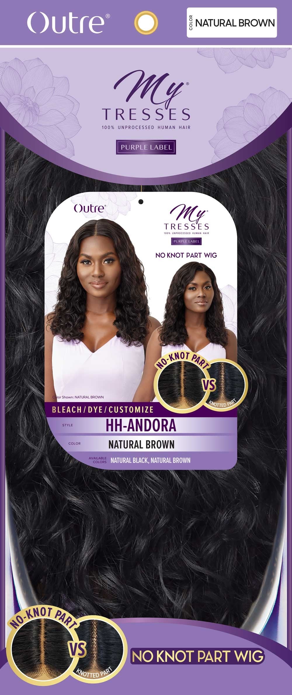 Outre My Tresses Purple Label 100% Unprocessed Human Hair No Knot Part Wig HH Andora - Elevate Styles