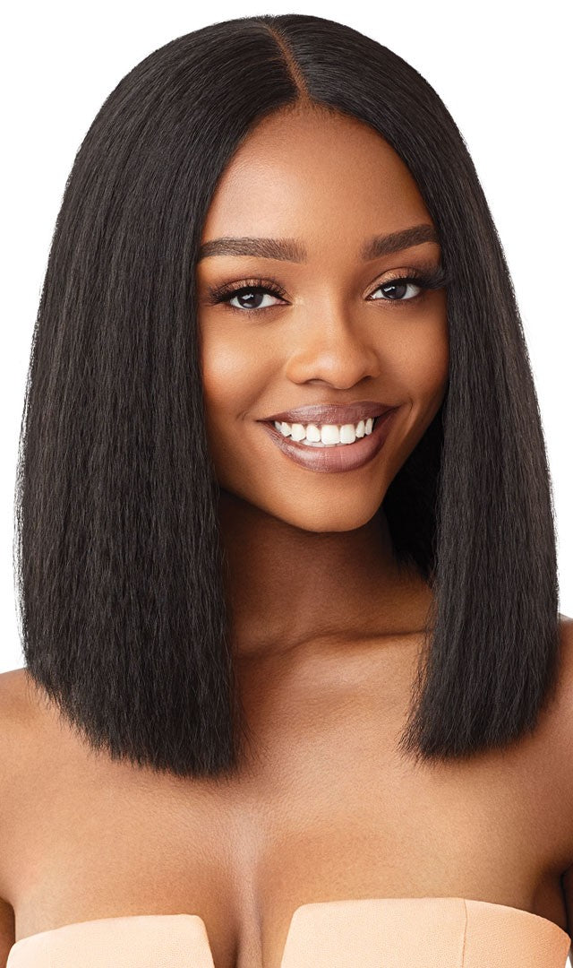 Outre Synthetic Pre-Plucked HD Transparent Lace Front Wig Annie Bob 12" - Elevate Styles