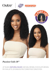 Thumbnail for Outre Big Beautiful Hair Human Blend Leave Out U Part Wig Passion Coils 20