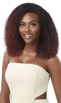 Thumbnail for Outre Big Beautiful Hair Human Blend Leave Out U Part Wig Coily Fro 14