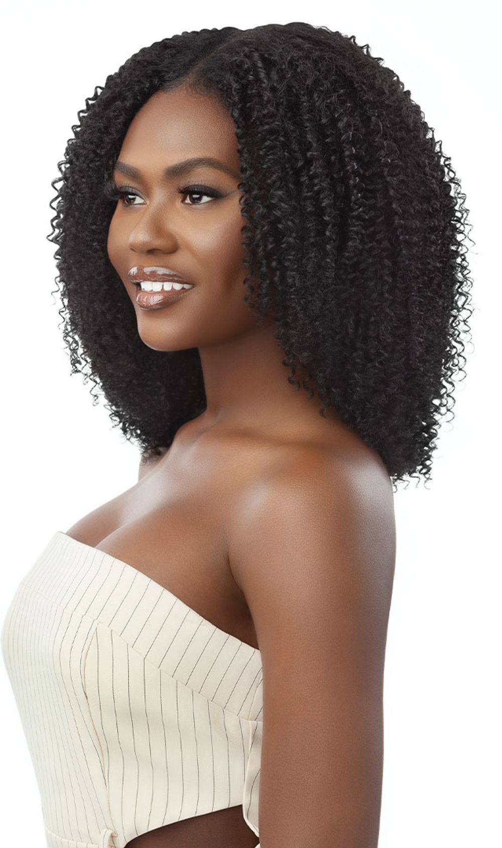 Outre Big Beautiful Hair Human Blend Leave Out U Part Wig Coily Fro 14 ...