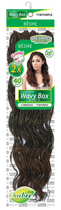 Thumbnail for Beshe Crochet Braid Feather Lite 2x Wavy Box Braid 20