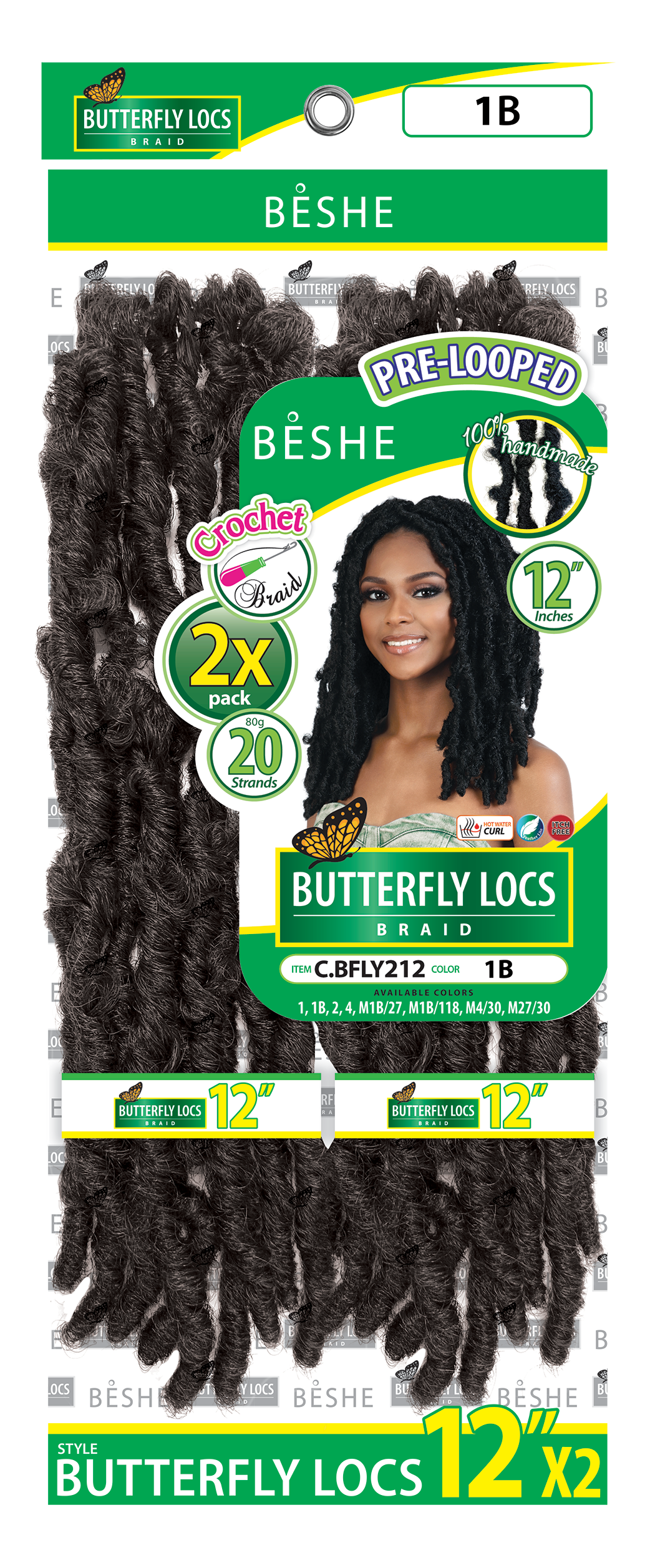 Beshe Crochet Braid 2x Pack Butterfly Locs Braid C.BFLY212 - Elevate Styles