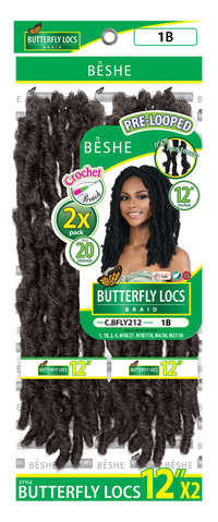 Thumbnail for Beshe Crochet Braid 2x Pack Butterfly Locs Braid C.BFLY212 - Elevate Styles