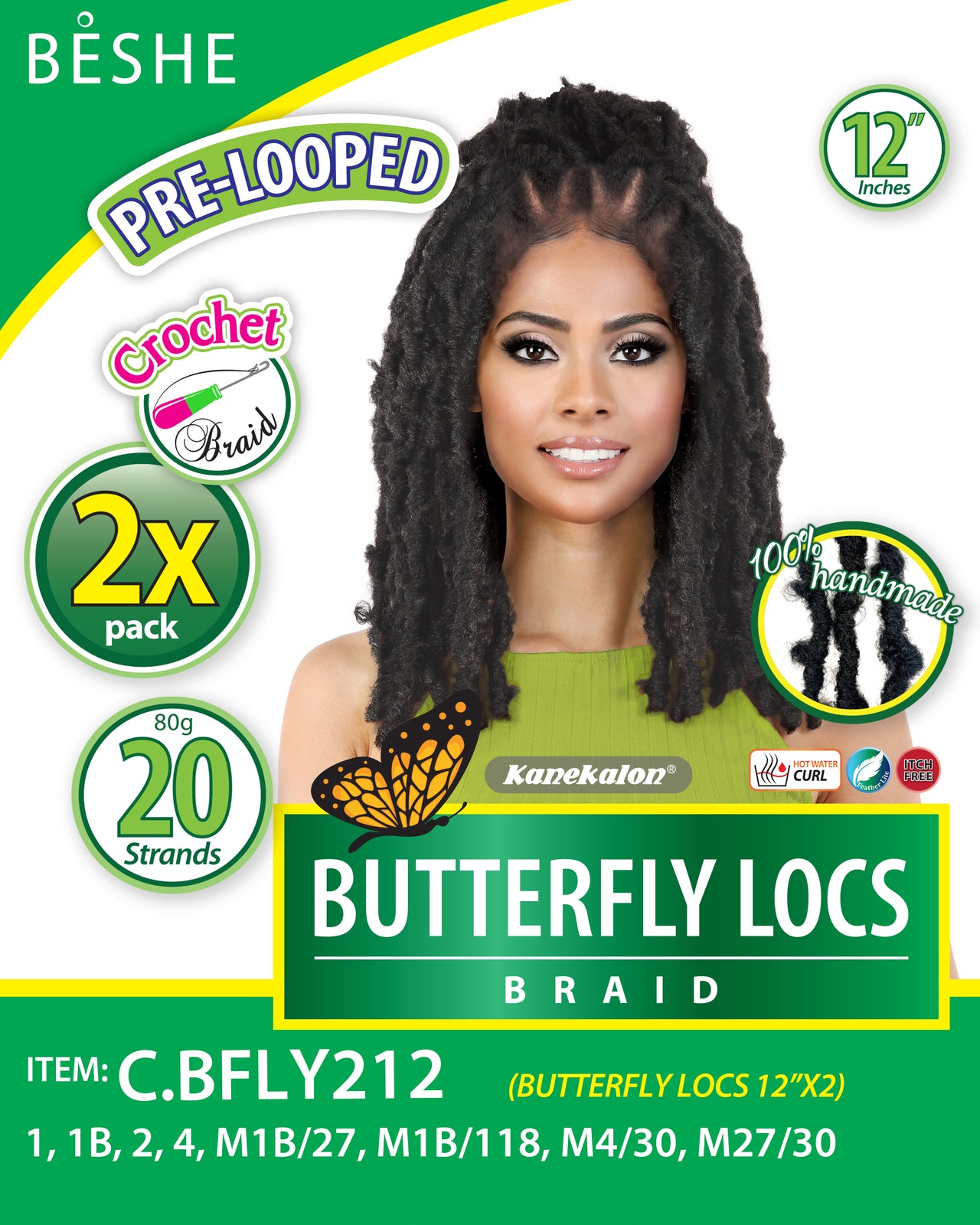 Beshe Crochet Braid 2x Pack Butterfly Locs Braid C.BFLY212 - Elevate Styles