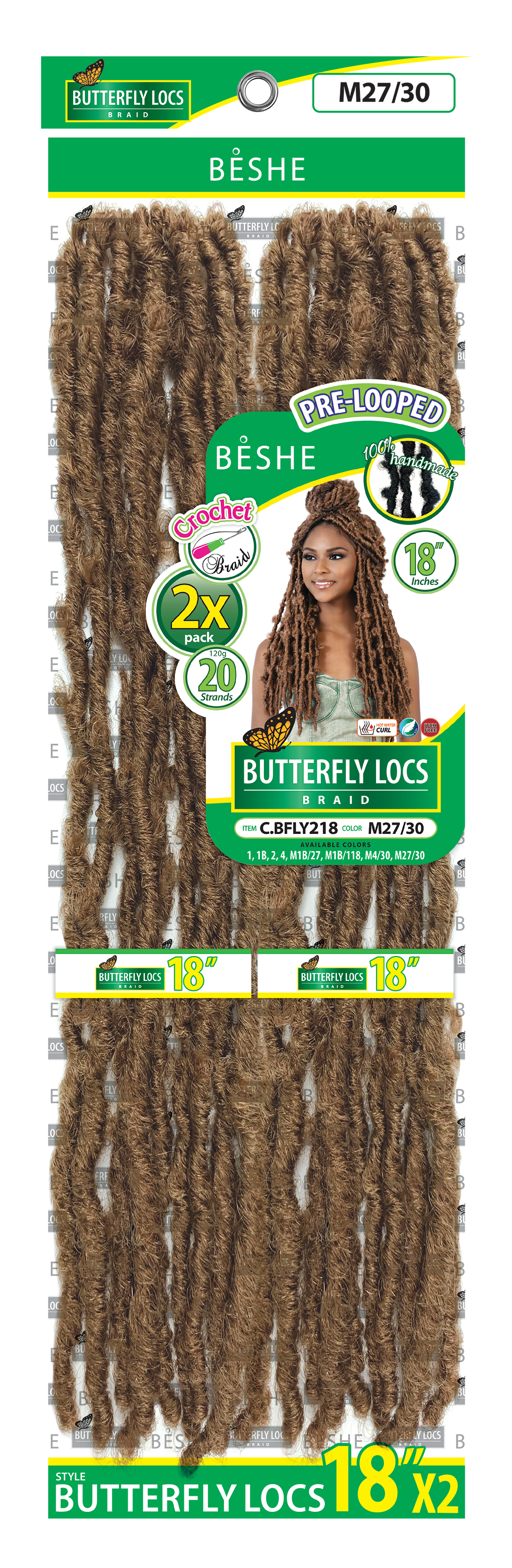 Beshe Crochet Braid 2x Pack Butterfly Locs Braid C.BFLY218 - Elevate Styles