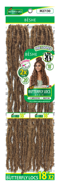 Thumbnail for Beshe Crochet Braid 2x Pack Butterfly Locs Braid C.BFLY218 - Elevate Styles