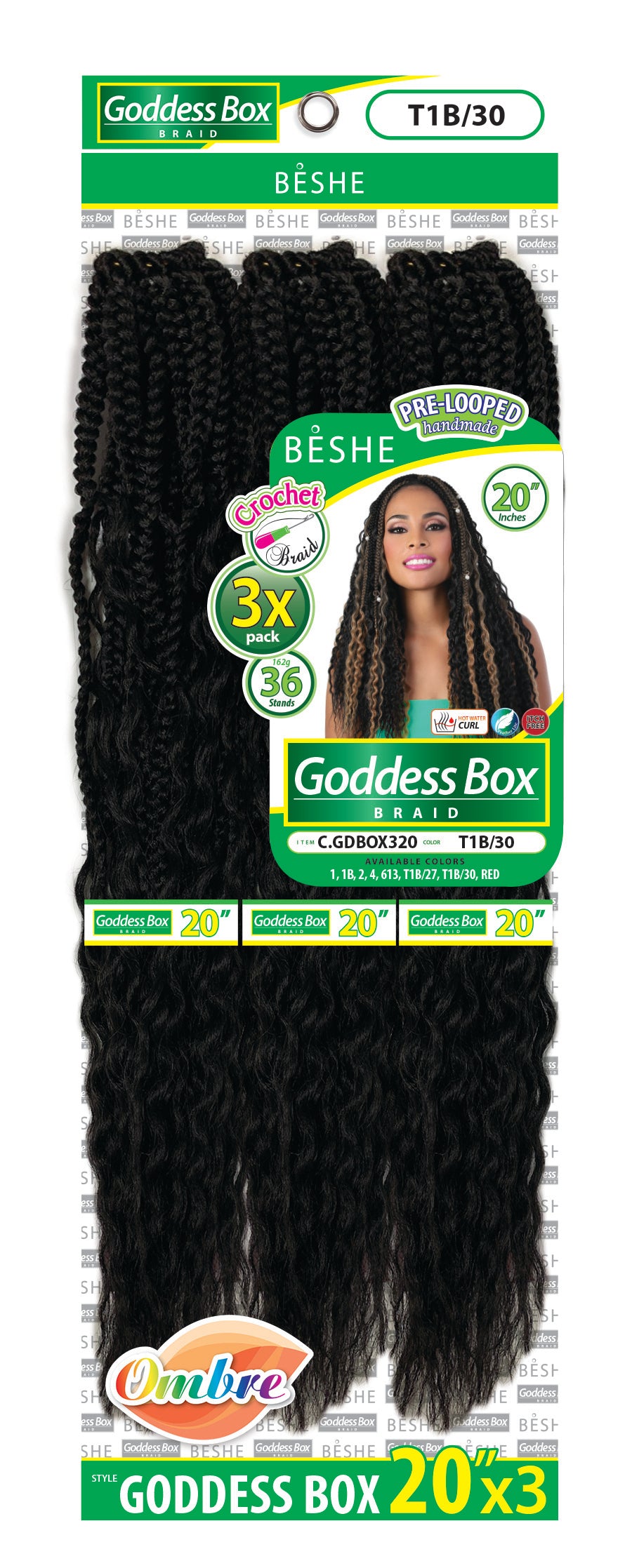 Beshe 3X Goddess Box Crochet Braid C.GDBOX320 - Elevate Styles