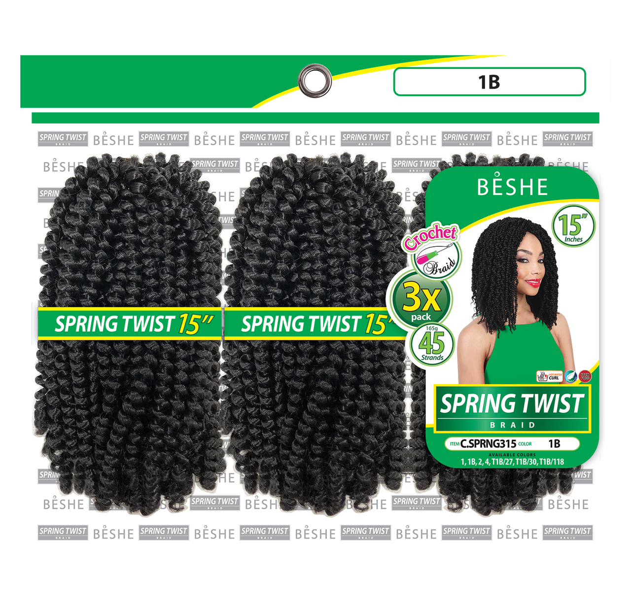 Beshe Crochet 3x Pre-Looped 15" SPRING TWIST Braid C.SPRNG 315 - Elevate Styles