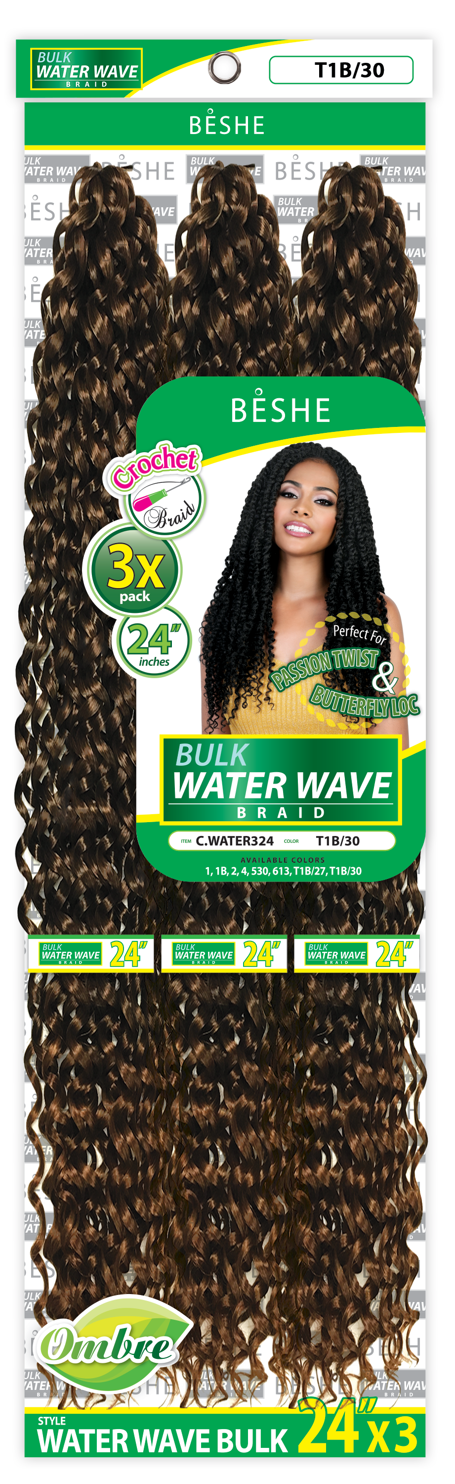 Beshe Bulk Water Wave Braid 24" 3x Pack C.WATER324 - Elevate Styles