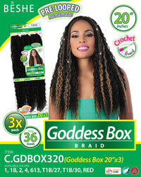 Thumbnail for Beshe 3X Goddess Box Crochet Braid C.GDBOX320 - Elevate Styles