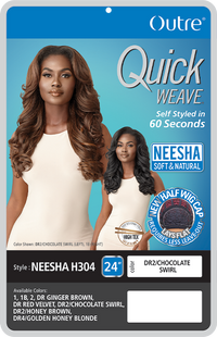 Thumbnail for Outre Quick Weave Neesha Soft & Natural Texture Half Wig Neesha H304 - Elevate Styles