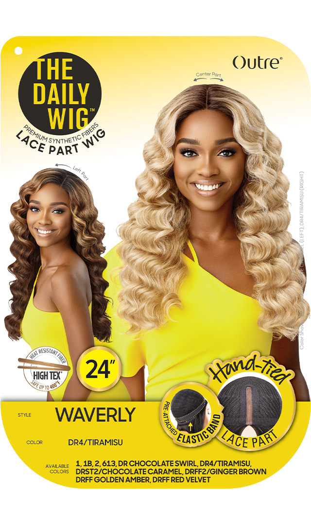 Outre The Daily Wig Premium Synthetic Hand-Tied Lace Part Wig Waverly 24" - Elevate Styles