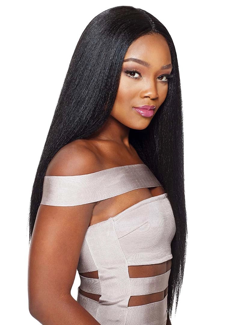 Purple Pack Brazilian Boutique 3 BUNDLE + Closure Virgin Volume Pressed 18" 20" 22" - Elevate Styles