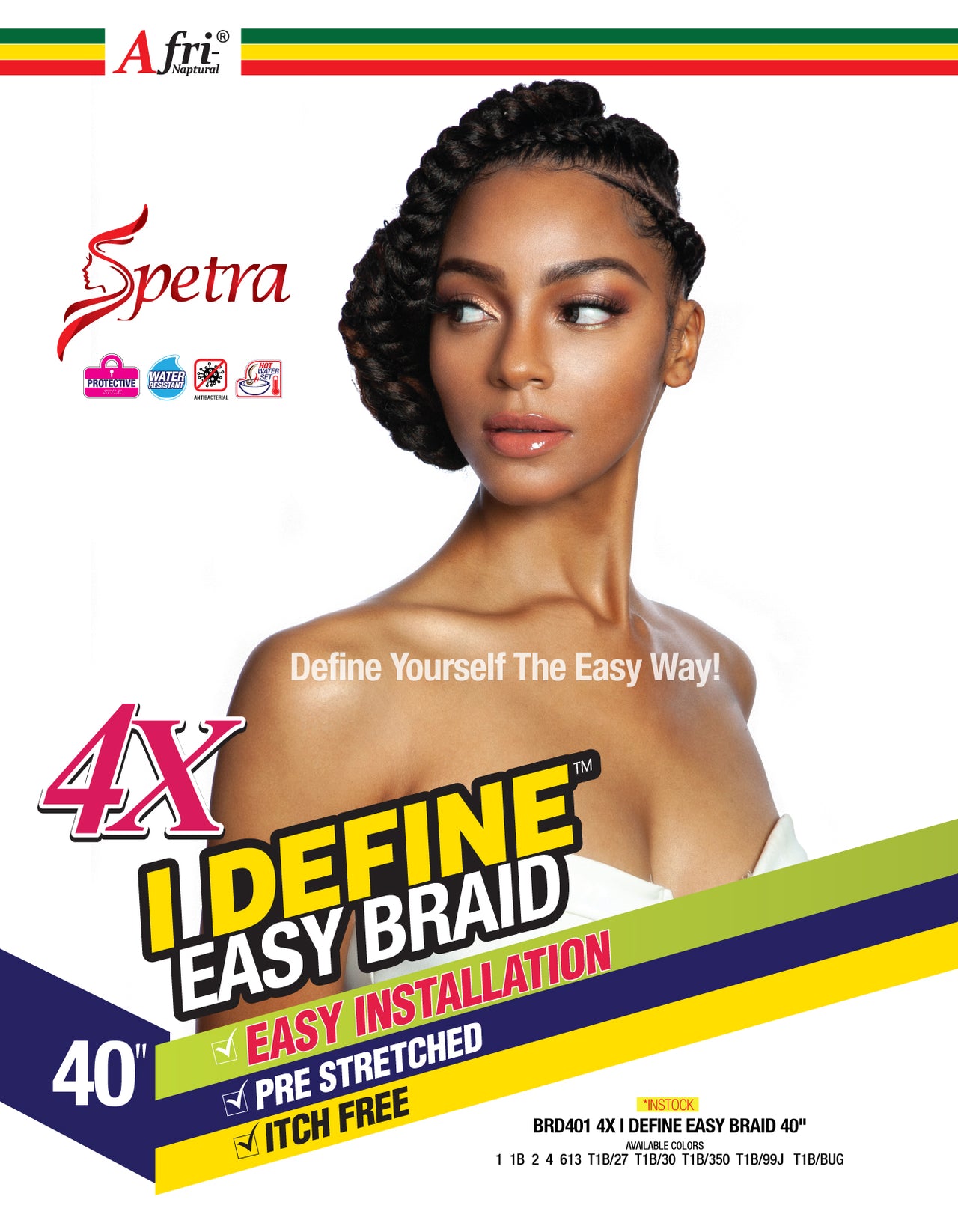 Mane Concept Afri Naptural 4x I Define Pre-Stretched Braid 40" BRD401 - Elevate Styles