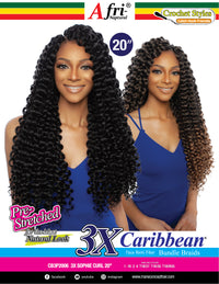 Thumbnail for Mane Concept Afri Naptural Caribbean Crochet Braid 3x Sophie Curl 20