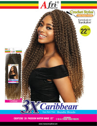 Thumbnail for Mane Concept Afri Naptural Caribbean Crochet Braid 3x Passion Water Wave 22