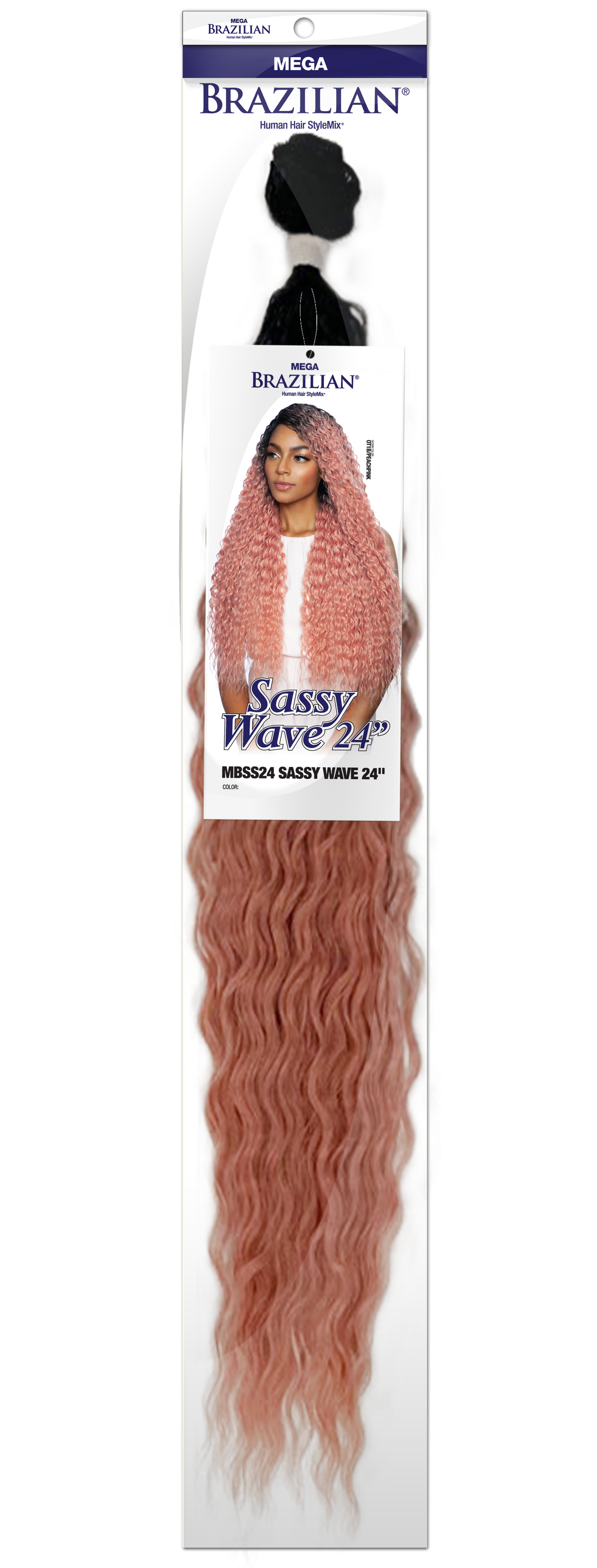 Mane Concept Mega Brazilian Single Bundle Human Hair Mix Sassy Wave 24" MBSS24 - Elevate Styles