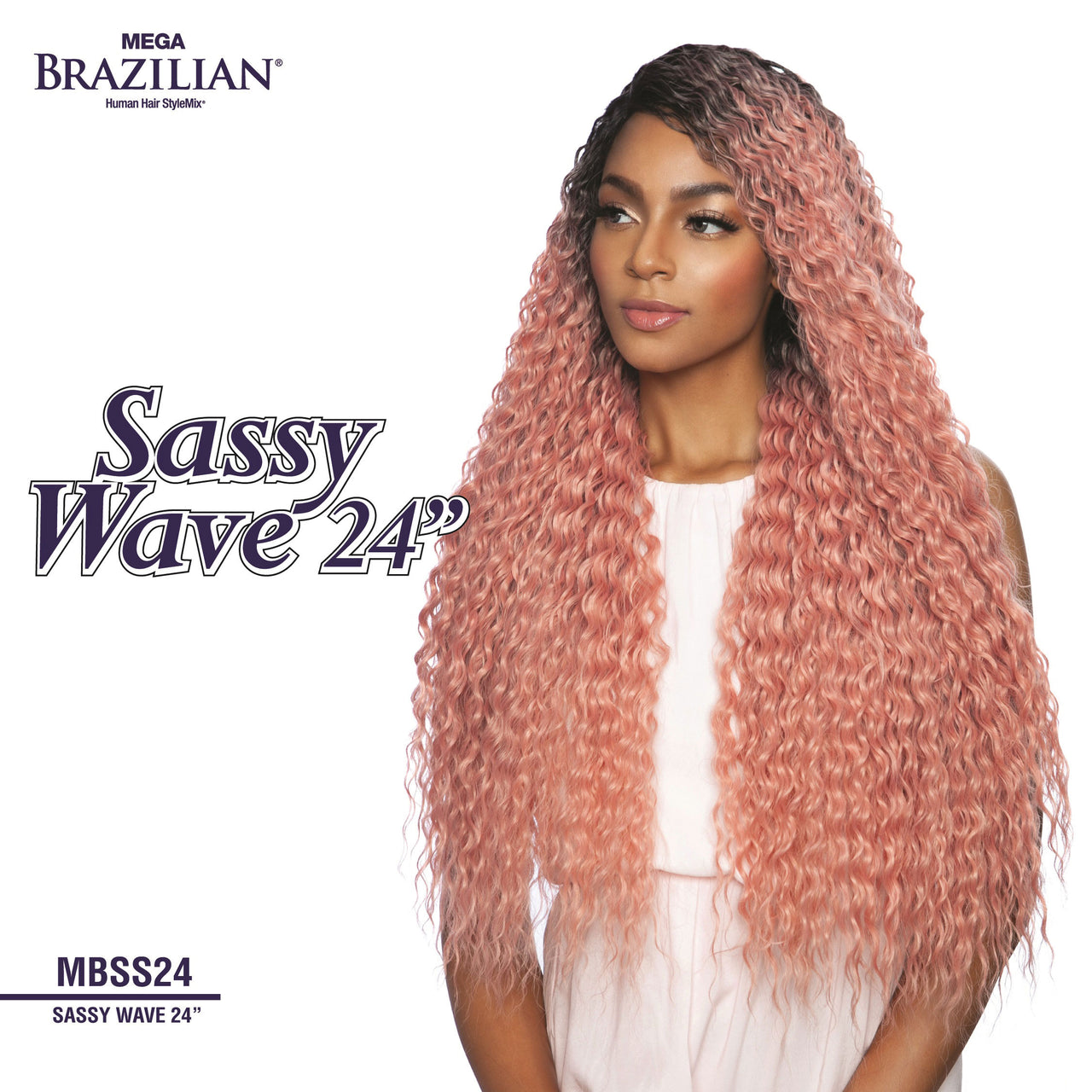 Mane Concept Mega Brazilian Single Bundle Human Hair Mix Sassy Wave 24" MBSS24 - Elevate Styles