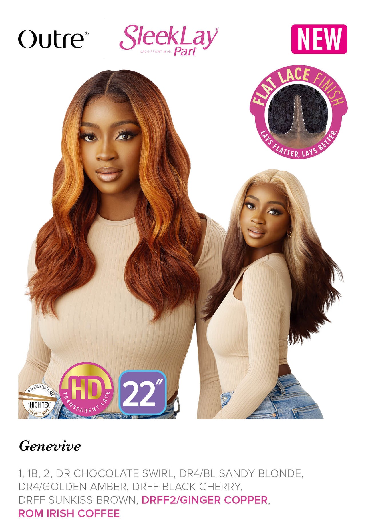 Outre Synthetic Sleek Lay Part HD Transparent Lace Front Wig Genevive - Elevate Styles