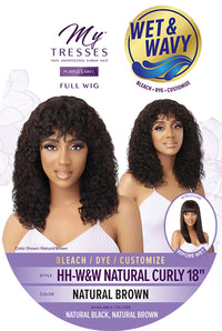 Thumbnail for My Tresses Purple Label 7A Unprocessed Human Hair Full Cap Wig HH- Wet & Wavy Natural Curly 18