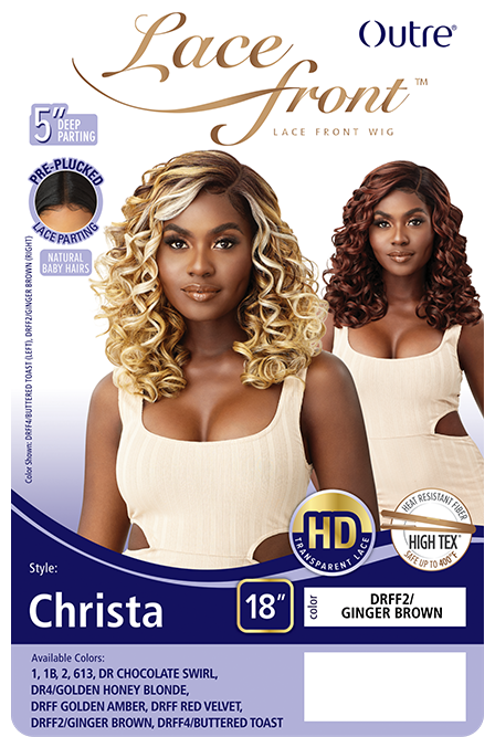 Outre Lace Front Wig HD Transparent Lace Christa 18" - Elevate Styles