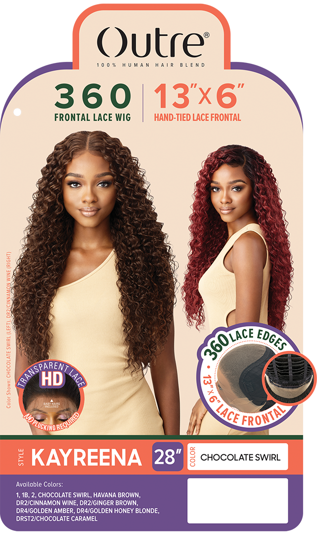 Outre 360 Frontal Lace 13"x 6" HD Transparent Lace Front Wig Kayreena 28" - Elevate Styles