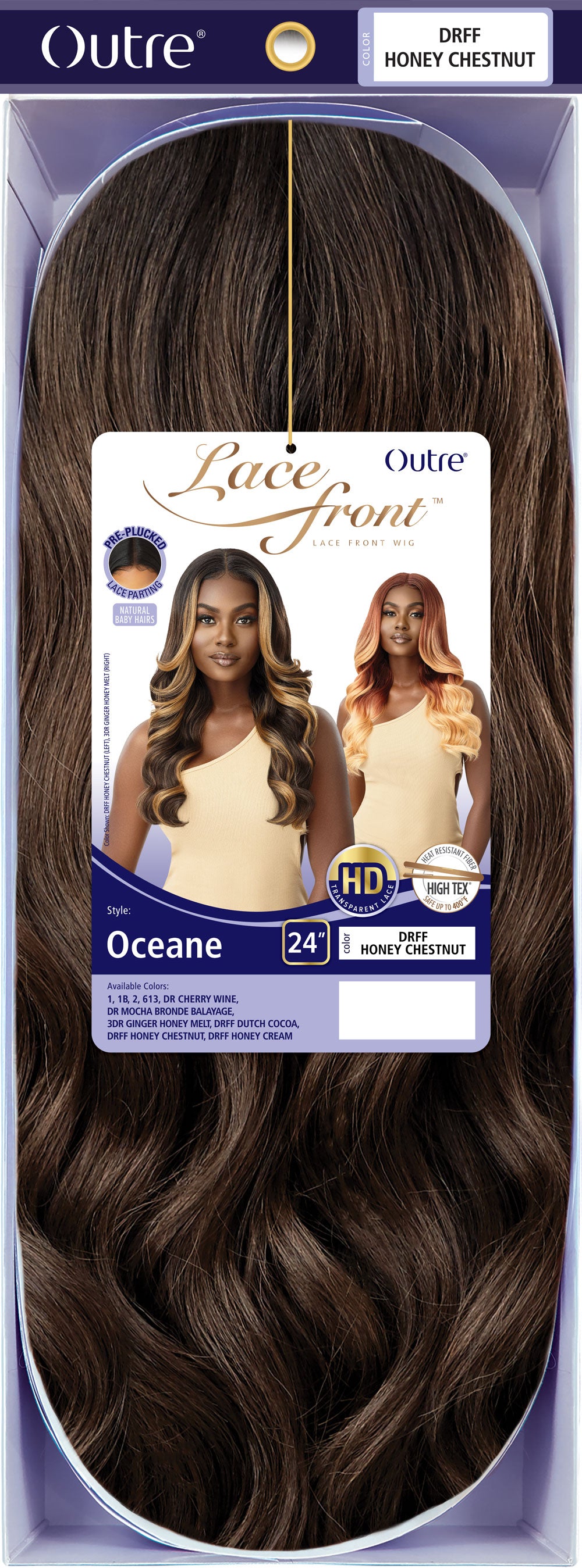 Outre Synthetic HD Transparent Lace Front Wig Oceane 24" - Elevate Styles