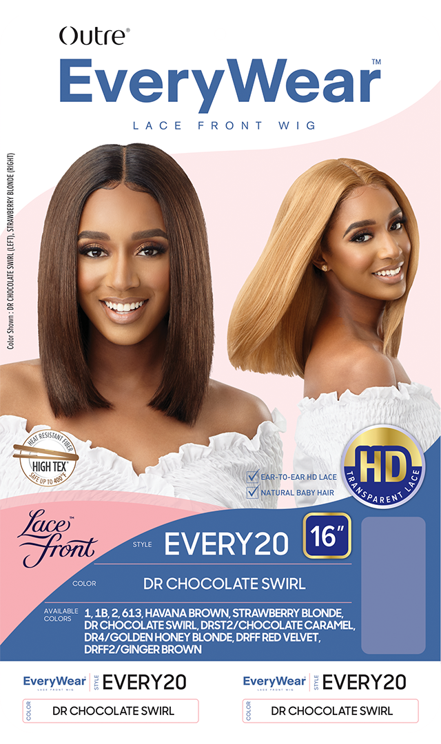 Outre Synthetic Pre-Plucked HD Transparent Lace Front Wig Every 20 - Elevate Styles