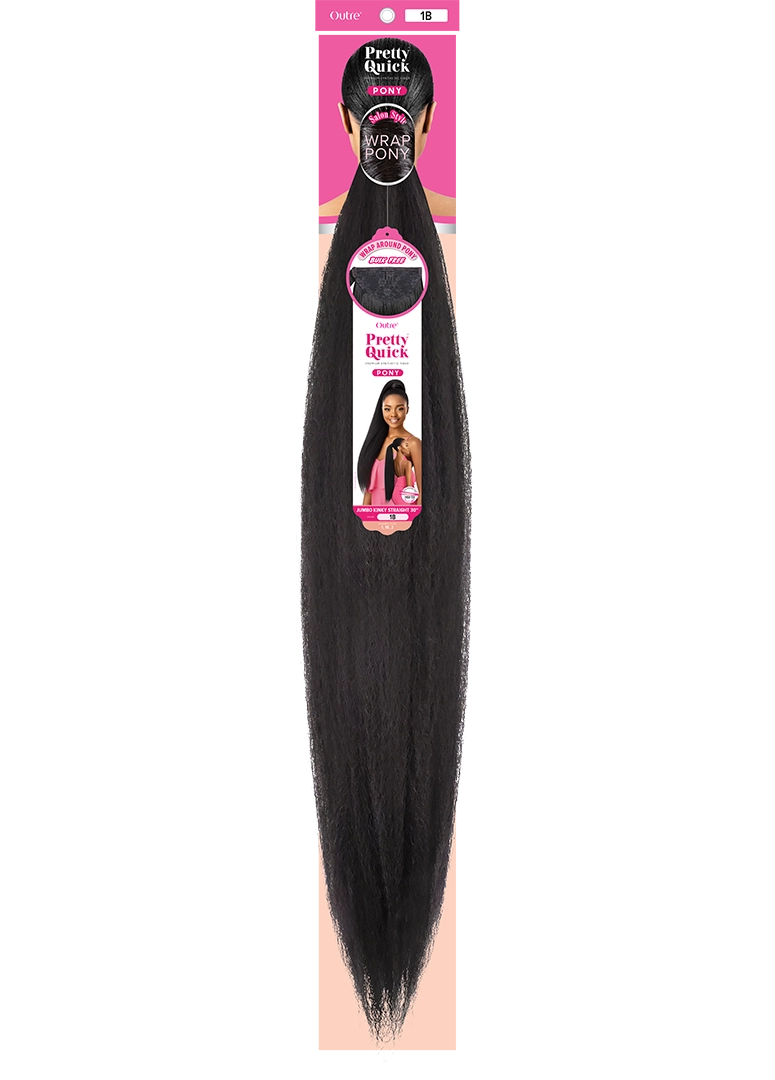 Outre Jumbo Kinky Straight Pony 30" - Elevate Styles