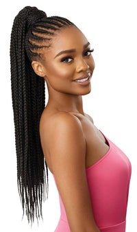 Thumbnail for Outre Premium Synthetic Pretty Quick Wrap Around Ponytail Medium Box Braid 26