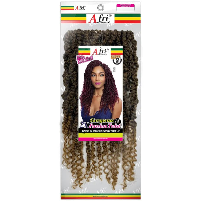 Mane Concept Crochet Braids Afri Natural 2X Gorgeous Passion Twist 14" TWB213 - Elevate Styles