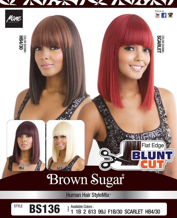 Mane Concept Brown Sugar Human Hair Mix Wig BS136 - Elevate Styles