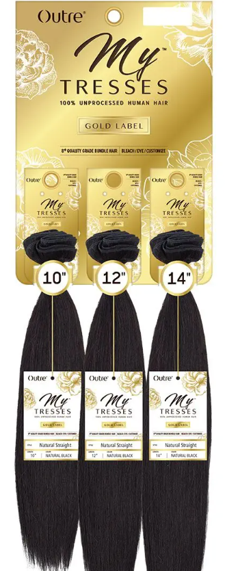 Outre MyTresses Gold Label 100% Unprocessed Humain Hair 3 Pieces Bundle Natural Straight - Elevate Styles