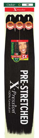 BOX DEAL Outre Synthetic Hair Braids X-Pression Kanekalon 3X Pre Stretched Braid 72" (40 packs/box) - Elevate Styles