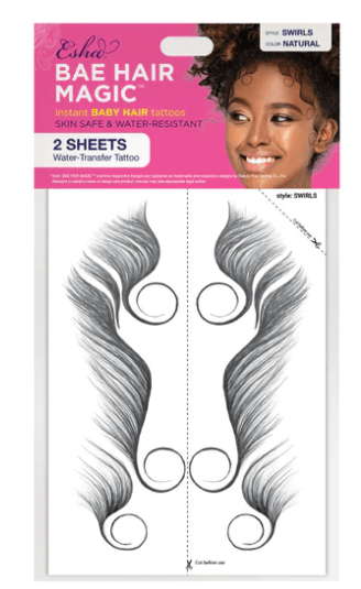 Esha Bae Hair Magic Instant Baby Hair Tattoos 2 SHEETS - Elevate Styles